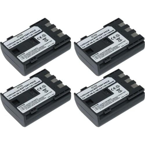 4Pcs NB-2L NB 2L NB-2LH Rechargeable Battery for Canon G9 Rebel XTi G7 HV-20 ZR-850 S30 HV-40 350D 400D G7 G9 S30 S40 z1 Camera