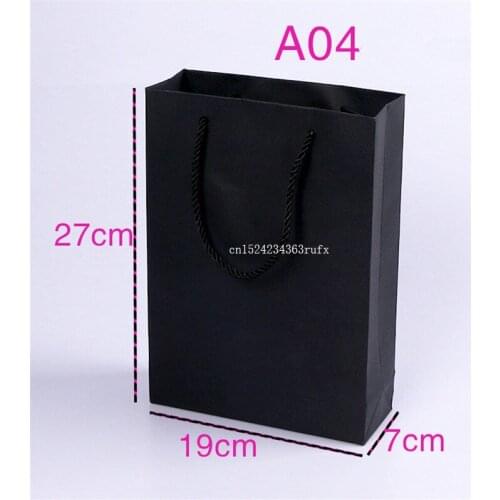 400 PCS Shopping Package Bags Kraft Paper Gift Bag With Handle for Wedding Birthday Party Gift Christmas New Year 19x7X27cm