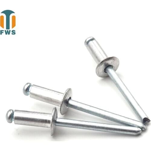 50 PCS DIN EN ISO 15979 GB /T 12618.2 Aluminum M3 M3.2 Open End Blind Rivets With Protruding Head For Furniture Car Aircraft
