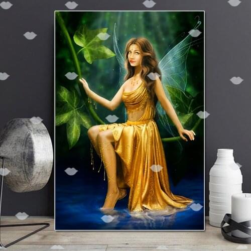 5D diy diamond Paintings fantasy Elf girl 5d diamond Paintings Art Diamond Mosaic Cross Rhinestone embroidery home decoration