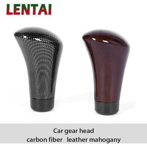 LENTAI NEW 1PC Carbon Fiber Car Gear Knob Shift Lever Cover For Mercedes W205 W203 Volvo XC90 S60 XC60 V40 Alfa Romeo 159