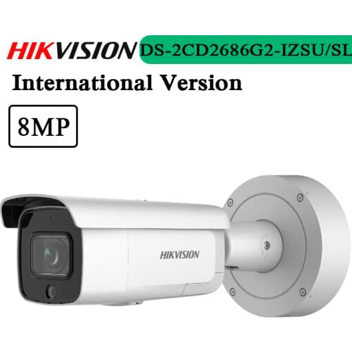 Free shipping Hik 4K AcuSense Varifocal Bullet Network Camera Motorized varifocal lens for easy installation DS-2CD2686G2-IZS