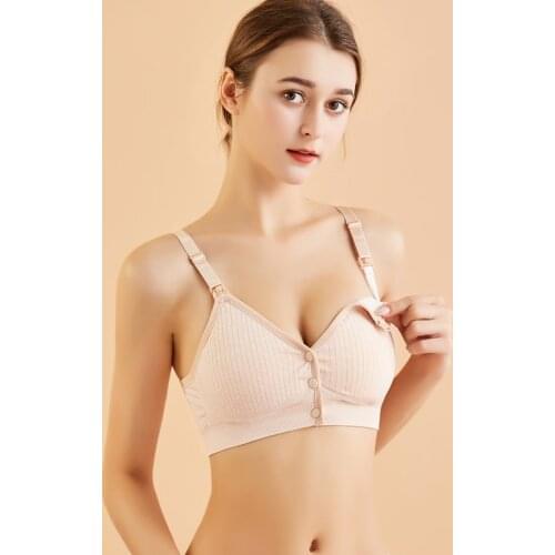 Pregnancy Seamless Nursing Bra Front Closure Comfortable Womens Push Up Breastfeeding Bra Maternity Underwear