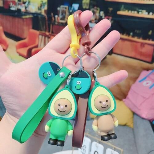 BUDROVKY Cute Ins Wind Avocado Doll Key Chain Small Toy Doll Bag Accessories Pendant Dropshipping