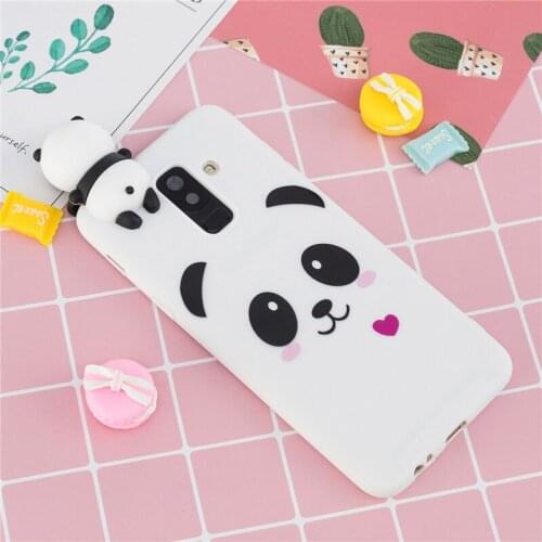3D Cute Panda Cover Case on For Coque Samsung A10 A10S A20 A20S A20E A30 A30S A40 A50 A50S A70 A51 A71 A6 A8 J4 J6 Plus A7 2018