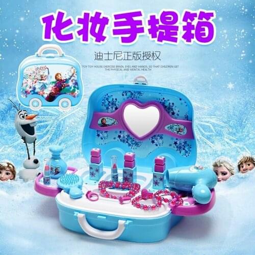 Disney Elsa Suitcase Girls Makeup Bag Toy Girls Fashion Bag Frozen Girl Childrens Makeup Bag Suitcase Girls Making Up Toys Toy