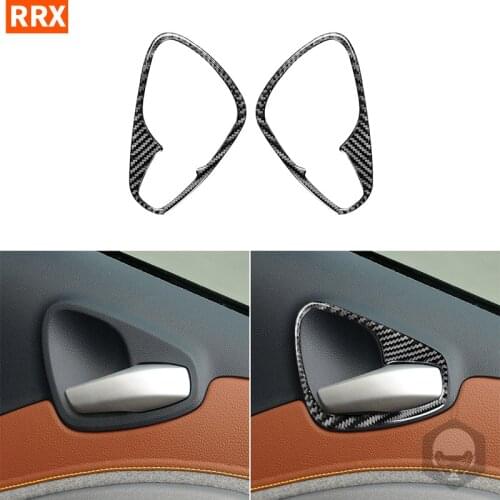 For Benz Smart Fortwo 451 Coupe Cabrio Pure Pulse Passion 2011 2012 2013 2014 2015 Carbon Fiber Inner Door Handle Frame Stcikers