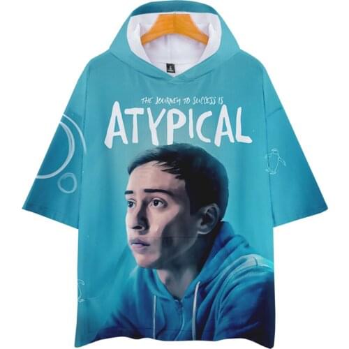 Atypical TV Series 3D Prints Hooded T-shirts Women/Men Fashion Summer Short Sleeve Tshirt Hot Sale Streetwear Clothes