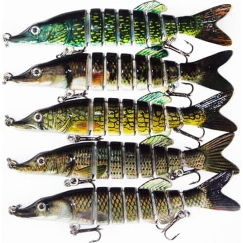 Gorgons Fishing Tackle Artificial Pike Jointed Lure 20cm 65g Crankbait Simulation Muskie 8 Segments Sinking Wobblers Swimbait