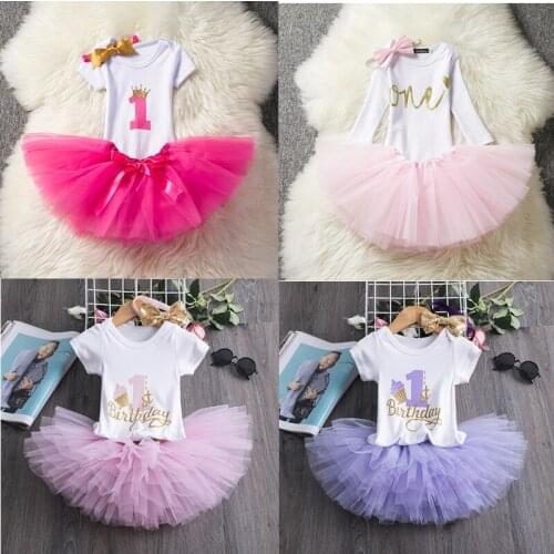 Toddler Girls Clothing Sets for Baby Girls Newborn Birthday Prom Tulle Dress Half Birthday Outfits Infant Baptism Costumes