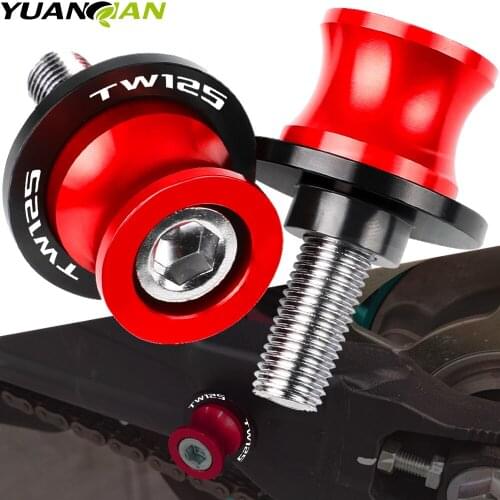 For yamaha TW125 TW 125 1999 2000 2001 2002 2003 2004 Motorcycle Swingarm Spools Stand Screws CNC Aluminum Accessories TW125