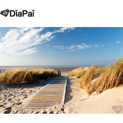 DIAPAI 100% Full Square/Round Drill 5D DIY Diamond Painting "Beach by the sea" Diamond Embroidery Cross Stitch 3D Decor A18981