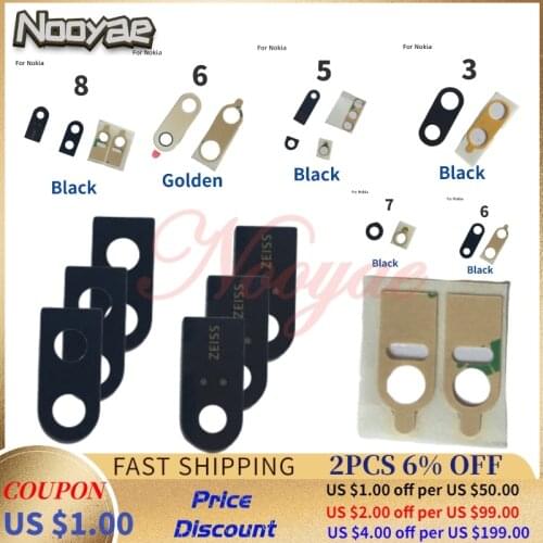 Brand New Top Back Big Rear Camera Glass Lens For Nokia 3 5 6 7 8 6.1 3.1 5.1 5.3 6.2 7.2 X5 X6 8.1 X7 Plus Camera Lens Sticker