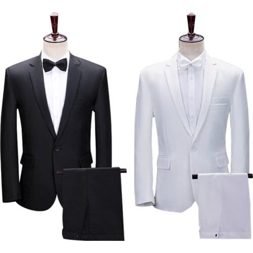 2021 New Mens Solid Color Suit Stage Performance Suit