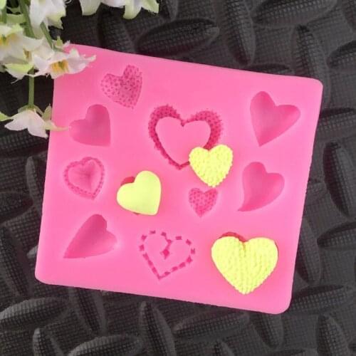 New variety of heart-shaped silicone molds cake decorating tools Fondant chocolate mold