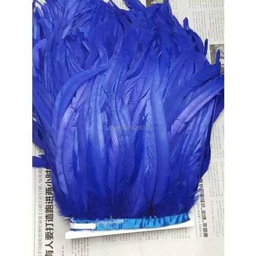 Rooster/Coque Tail feather fringe of Royal Blue color 10 meters trim approx 30-35cm in width