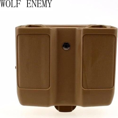 Double Stack Magazine Pouch Case Universal Pistol Mag Box for Colt 1911, Beretta M92 M9 , Sig P226, HK USP ,Glock 17 19