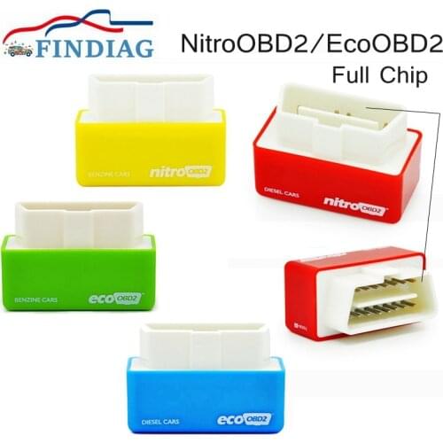 Full Chip Nitro OBD2 15% Fuel Save Power ECU Chip Tuning Box ECOOBD2 NitroOBD2 Plug&Drive For Diesel Benzine Gasoline Cars