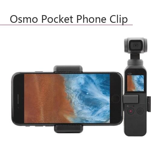 Portable Mount Mobile Phone Securing Clip Fixed Holder Bracket Stand Handheld Gimbal Connector for DJI OSMO Pocket/Pocket 2