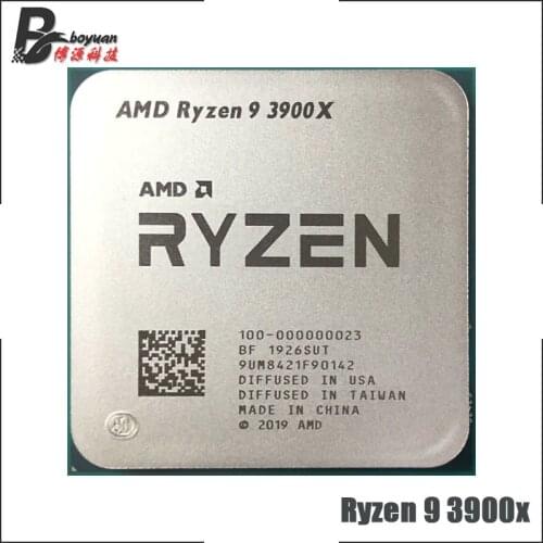 AMD Ryzen 9 3900X R9 3900X 3.8 GHz Twelve-Core 24-Thread CPU Processor 7NM L3=64M 100-000000023 Socket AM4 New but no fan