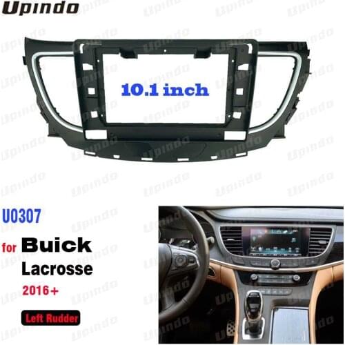 2 Din 10.1 Inch Car Radio Fascia Panel Frame for Buick Lacrosse 2016+ Left Rudder Dashboard ABS Plastic Installation Trim Kit