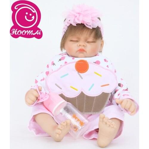 Lifelike Reborn Babies Dolls Cloth Body 18" Lovely Now Realistic Bebe Reborn Baby Doll With Closed Eyes Kid Birthday Gifts 45CM