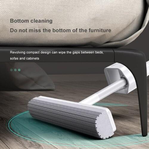 Lazy Hand-Washing Rubber Cotton Mop Absorbent Squeeze Sponge Household One-Mop Wet and Dry Mop Used for Household Floor Cleaning