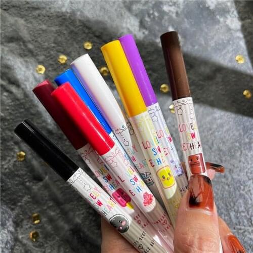 Waterproof Matte Eye Liner Pencil Quick Dry Long Lasting Eye Liner Pen Cosmetic Colorful Eyeliner Pen Makeup Tools Eye Makeup