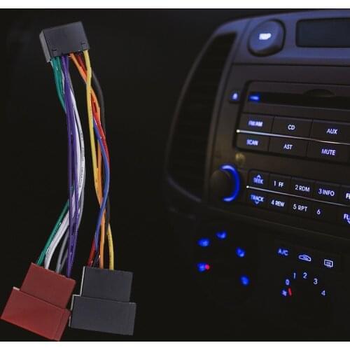 1 Pcs Wire Harness Adaptor For Kenwood / JVC Car Stereo Radio ISO Standard Connector Adapter 16 Pin Plug Cable