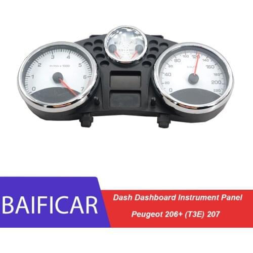 Baificar Used Manual Gear Dash Dashboard Instrument Panel Speedometer Tachometer 6103HE For Peugeot 206+ (T3E) 207