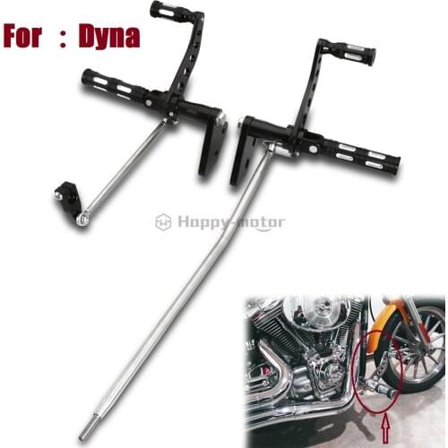 Black Front Forward Control Foot Pegs for Harley Street Bob FXDB 2000-2012 DYNA Low Rider Super Glide 2008-2013 FatBob FXDF
