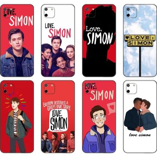 Black tpu Case For OPPO Realme C11 C20 C21 Case Back Cover Bumper Love Simon