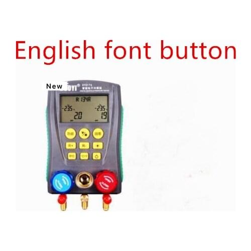 DY517 Pressure Gauge Refrigeration Digital Vacuum Pressure Manifold Tester Meter HVAC Temperature Tester