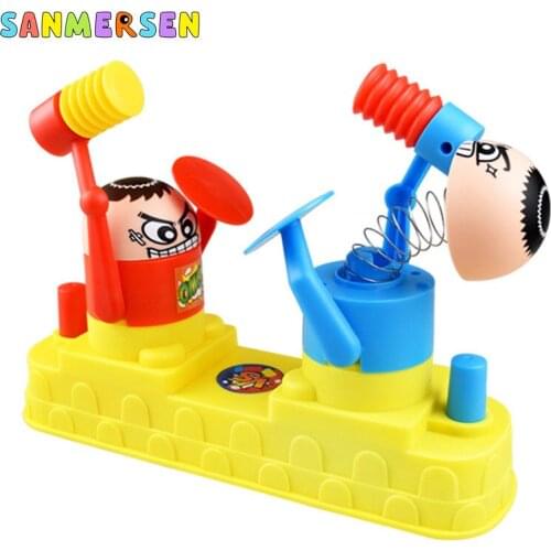 Kids Double Battle Board Game Toy Plastic Stress Rescuing Interactive Games Hammer Hiding Game for Children Party Novelty Gifts