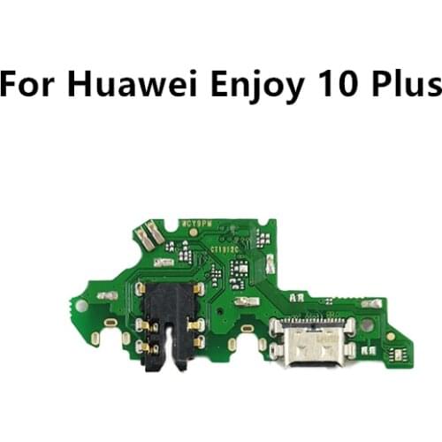For Huawei Enjoy 10 Plus USB Charger Port Dock Connector PCB Board Ribbon Flex Cable Charging Port Component Replacement Spare P