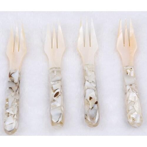 French Retro Handmade Shell Fork Exquisite Tableware For Afternoon Tea Dessert Fruit