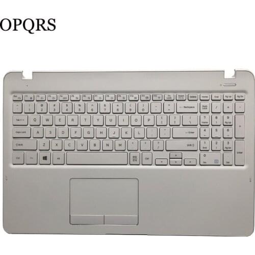 US keyboard for samsung BA98-00997B US laptop with palmrest cover white