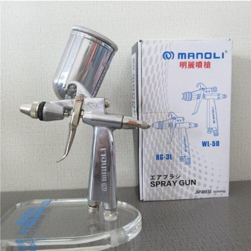 Manoli RG-3L WL-50 gravity feed type spray gun, round pattern, 0.4 0.6 1.0mm nozzle size to choose, free shipping,RG3L LPH-50