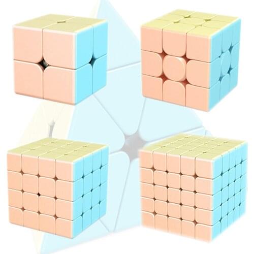 Moyu Meilong 2x2 3x3 4x4 5x5 Macaron Magic Cube Antistress Pyramid Professional mini Puzzle Speed games Cubes for Children Toys