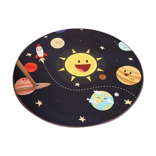Cartoon Round Carpet Cute Living Room Bedroom Soft Children Chair Crawling Mat
