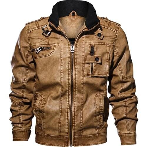 Male Plus Faux Leather Jacket Men 2021 Spring Mens Leather Jackets High Quality Classic Motorcycle Jacket