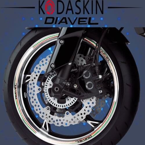 KODASKIN Wheel Rim Motor Stickers Tries Wheel Decals Stickers Motorcycles Accessories For Ducati DIAVEL 1200