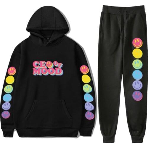 2020 New Kouvr Annon Net Red Sweatshirt Sets Fashion Casual Winter Sport Stylish Hoodies+Joggers Pants Autumn Spring Sets