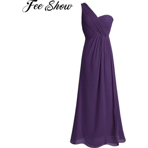 Bridesmaid Long Formal Dress Women Elegant A-line Purple Dress Strapless Vestidos Women Dress Chiffon Gothic Wedding Party Dress