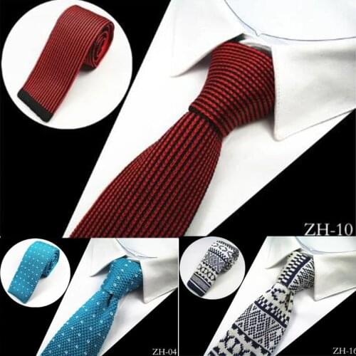 Ricnais New Design Fashion Knit Men Tie Slim Mens Knitted Neck Ties Cravate Narrow Skinny Neckties For Men Suit Wedding Party