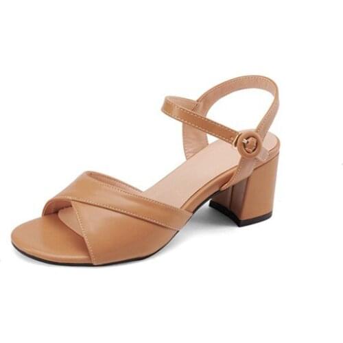 Big Size Simple sandals high heels sandals women shoes woman summer ladies