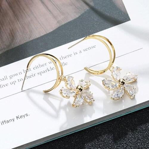 Windmill earrings 2019 new wave Korean version of the net red temperament simple high-quality earrings Fashion Stud Earrings