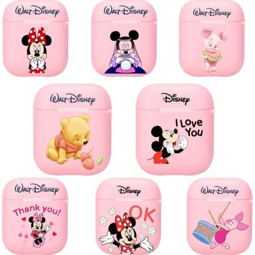 Nice Kiss Minnie Mickey Mouse Silicone Bluetooth Wireless Earphone Case for AirPods Protective Cover Skin Accessories Pods Charg