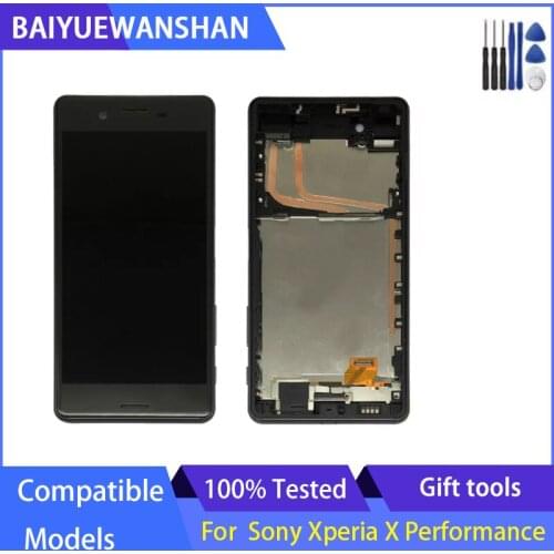 5.0" Assembly Replacement For Sony Xperia X Performance LCD F8131 F8132 LCD Display Touch Screen with Digitizer Frame Assembly