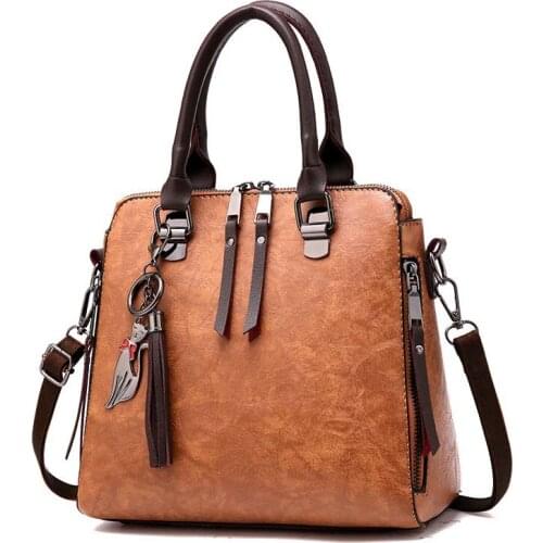 Vintage Cat Tassel Luxury Handbag Women Bags Double Zipper Crossbody Bags Shoulder Bag Casual Shell Tote Ladies bag